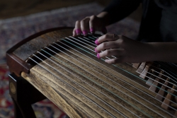 古筝弹奏高清电脑桌面背景壁纸