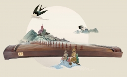 古筝乐器古风电脑桌面壁纸图片